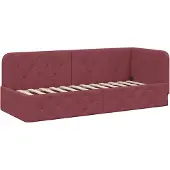 vidaXL Hoek Bed Frame Wijnrood 80 x 200 cm Stof