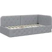 vidaXL Hoekbankframe, lichtgrijs, 90 x 200 cm, met bekleding