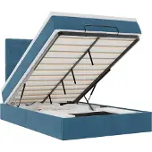 vidaXL Ottoman bed met matrassen 120x190cm fluweel donkerblauw