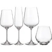 Bohemia - Glazenset Tori - Wijnglazen, Champagneglazen & Waterglazen - Kristalglas - 24-delig