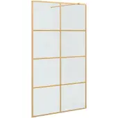 vidaXL Inloopdouchewand Goud 115 x 195 cm gehard glas
