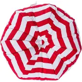 Homescapes vloerkussen achthoekig rode strepen 100% katoen met polyester vulling Ø 40 cm