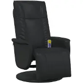 vidaXL Draaiende Massage Relaxzetel Zwart 71 x 90 x 105 cm Kunstleer