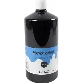 Creativ Company Acrylverf Zwart zwart schoolverf | Hobbyverf | Zwarte acrylic verf | Mat | 1000 ml | 1 stuk