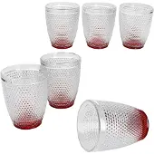 MamboCat 6-delig RUBIN waterglas Rood van glas – 77089