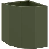 vidaXL Hoek Plantenbak Olijfgroen 30 x 30 x 35 cm Staal