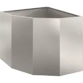vidaXL Hoek Plantenbak zilver 60 x 60 x 50 cm Roestvrij staal