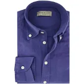 John Miller Slim Fit overhemd blauw linnen