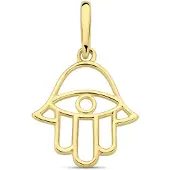 New Bling - 9NBG-0937 - 14K geelgouden hanger – open Nazar oog – beschermend symbool