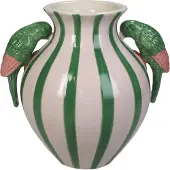 HD Collection Vase Bird Stoneware Multi 19.4x14.9x18.4cm