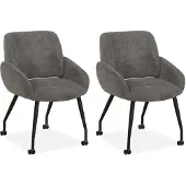 MX Sofa - Eetkamerstoel Rowan - Antraciet (set van 2 stuks)