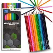 Starpak Football potloden, schoolkrijtjes 12 kleuren