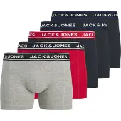 Jack & Jones Boxershorts 'JACHector' marine / grijs gemêleerd / rood