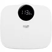 Adler Elektronische weegschaal badkamer, LED display, max 180kg, wit