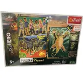 Trefl Neon Jurassic World Puzzel met Glow-in-the-Dark Poster - 104 Stukjes
