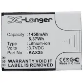 123accu Kazam KAX35 accu (1450 mAh, huismerk)