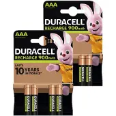 Duracell Oplaadbare AAA / HR03 Ni-Mh Batterijen (8 stuks, 900 mAh)