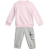 Adidas Trainingspak 'Essentials' grijs gemêleerd / rosa / wit
