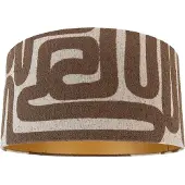 QAZQA Stoffen lampenkap bruin met beige 50/50/25