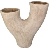 HD Collection Vaas Terracotta Ivoor 31x11.5x34cm
