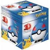Ravensburger 3D Pokémon Puzzel Bal Blauw - 54 Stukjes
