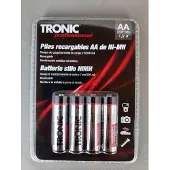 Tronic Oplaadbare batterijen AA 4stuks - 2500 mAh -