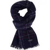 Pierre Cardin sjaal donkerblauw geruit wol