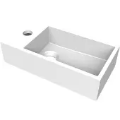 Arcqua Fontein Flair 36x18x9 cm met Kraangat Links Glans Wit
