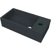 Arcqua Fontein Flair 36x18x9 cm met Kraangat Rechts Mat Antraciet