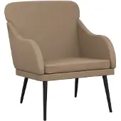 vidaXL Fauteuil 63x76x80 cm kunstleer cappuccinokleurig