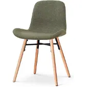 Nolon Nena-Fé Eetkamerstoel forestgroen - houten onderstel