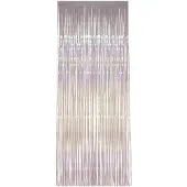 Smiffys Feestdecoratie Shimmer Curtain Wit