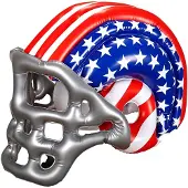 Widmann Opblaasbare American football helm usa (blauw, wit en rood)
