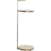Light & Living Bijzettafel Leda - Bruin - Ø26x76cm - Modern