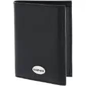 OXMOX Leather Kombi-Geldbörse leer 9,5 cm Black