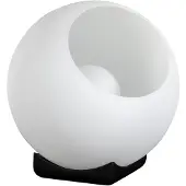Expo ETH Orb Opal tafellamp 1x E27 opaal glas 35cm / zwart