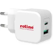 Roline thuislader met 1 USB-C PD en 1 USB-A Quick Charge 3.0 poort - 20W / wit