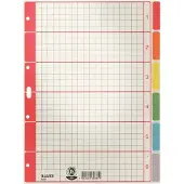 Leitz Blanco Tabbladen Recycled A4 Grijs Kleurenassortiment 6 tabs Karton 4 Gaten 4350