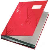 Leitz design-vloeiboek 5745, 18 waaiers, karton, rood