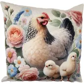 Clayre & Eef Kussenhoes 45x45 cm Beige Polyester