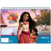 Disney Vaiana spiraalvormig schetsblok, 30 vellen, Vaiana schetsboek, Vaiana, Schetsboek