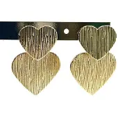 Go Dutch Label Oorhangers 2 Hartjes Goud