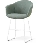 Nolon Nino-Otis barkruk saliegroen - wit onderstel - 65 cm