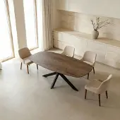 Giga Meubel Eettafel Jaimy Donkerbruin Deens Ovaal 160cm