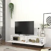 En.casa Tv-meubel Nolven kort frame 180x32x47 cm wit []