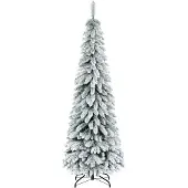 HOMCOM Kunstkerstboom smal met sneeuw 180 cm Ø74 cm