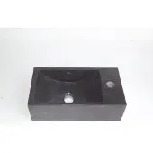 Plieger Stone fontein met kraangat rechts 40x22cm antraciet KE4022BS-R