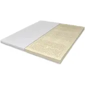 Tuur - Original Topper 90x210 - 100% Natuurlatex Matras Topper - Eenpersoons Topmatras - Matrastopper - Toppermatras - 7 Ergonomische Comfortzones - 8 cm Hoog - 1 topper: 2 zijdes