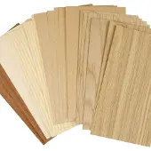 Creativ Company Hout fineer papier - Hobby Decoratie - 22x12 cm - Dikte 0,5-0,7 mm - 30 Stuks