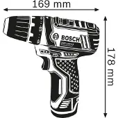 Bosch GSR 12 V Lot de 15 + 2 x 4,0 Ah en sac, 1, 0615990hv1